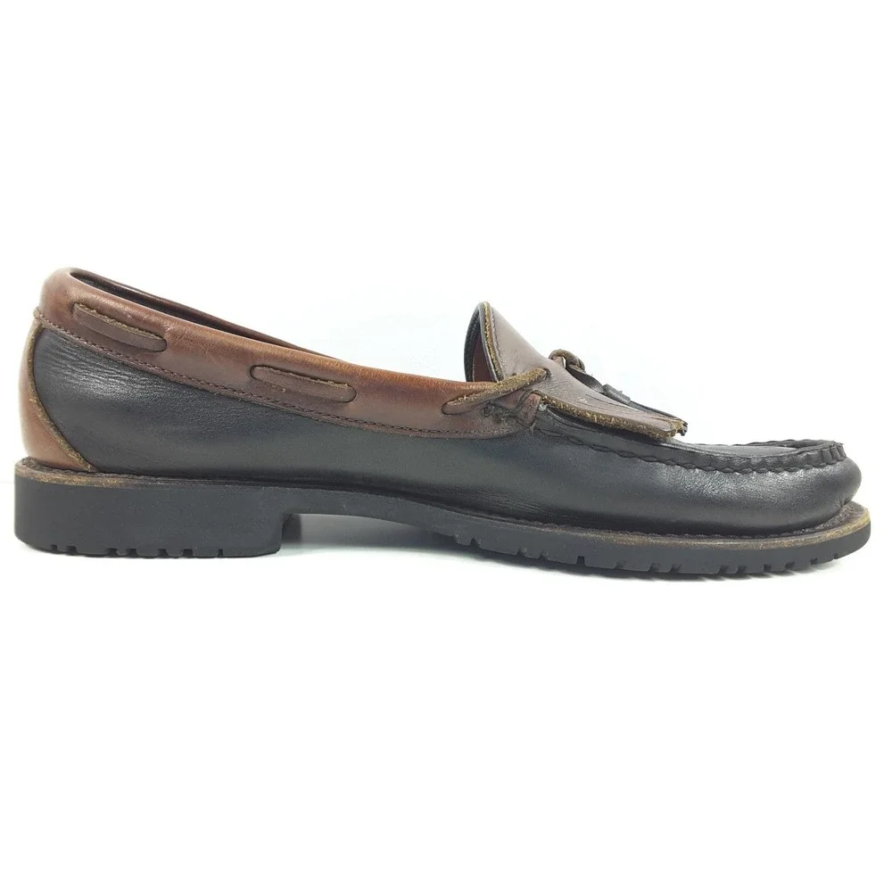 Allen Edmonds Men's Nantucket Brown Leather Tassel Kiltie Boat Shoes Size‎ 11 B